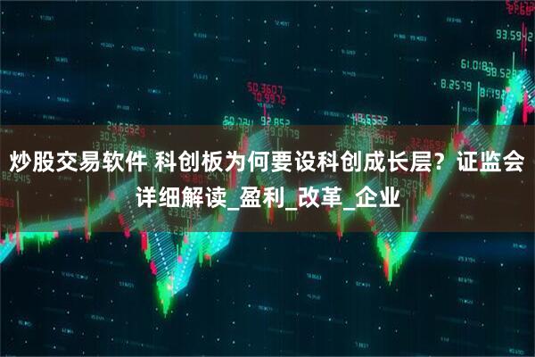 炒股交易软件 科创板为何要设科创成长层？证监会详细解读_盈利_改革_企业